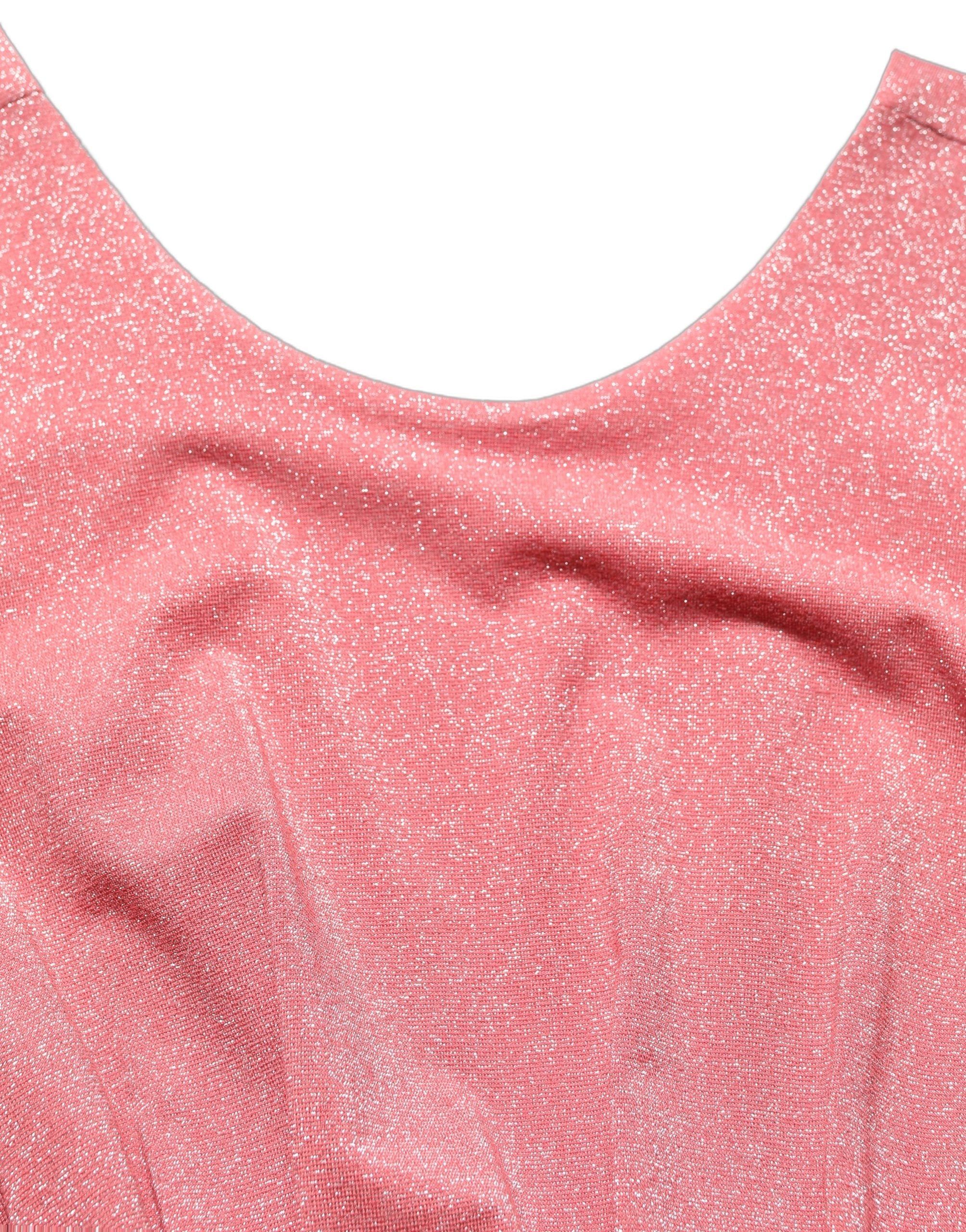 Dolce & Gabbana Maxikleid in Korallenrosa mit Falten und ohne Ärmel-6