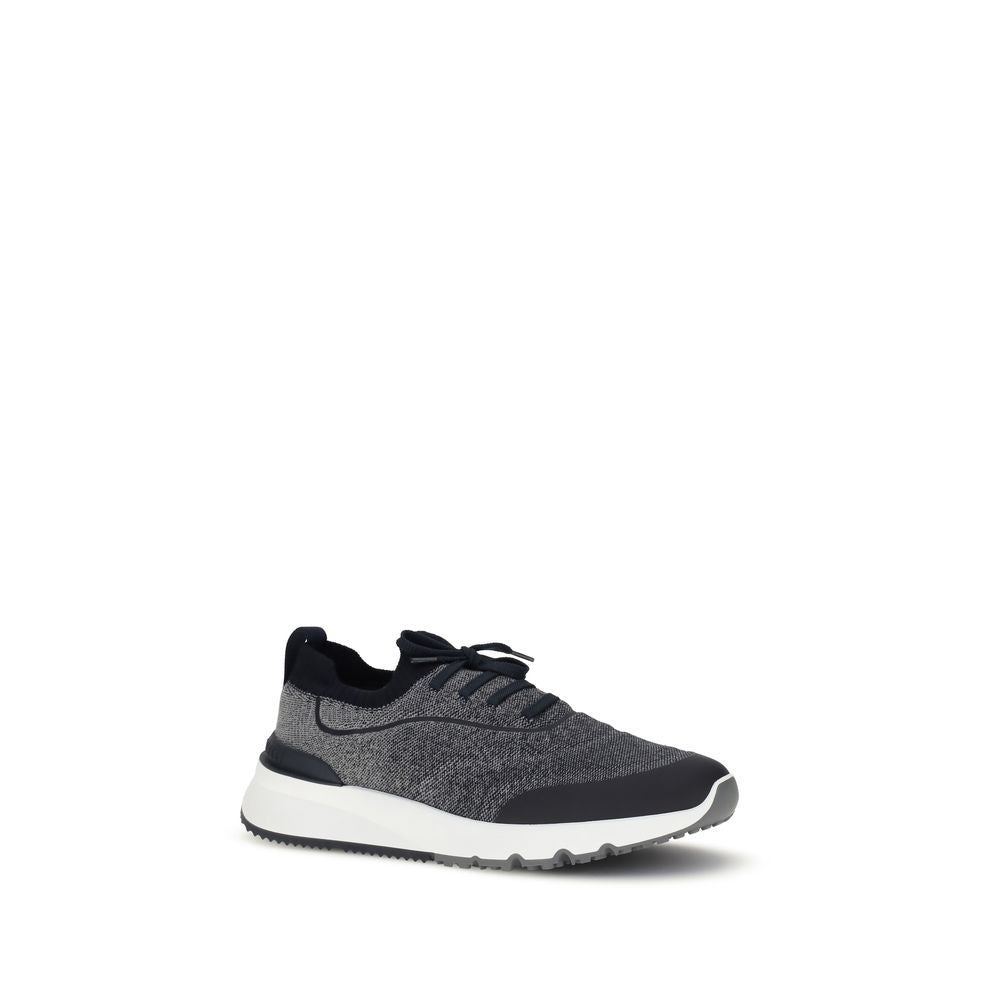 Brunello Cucinelli Graue Sneaker aus Baumwolle im Athletic-Stil-2