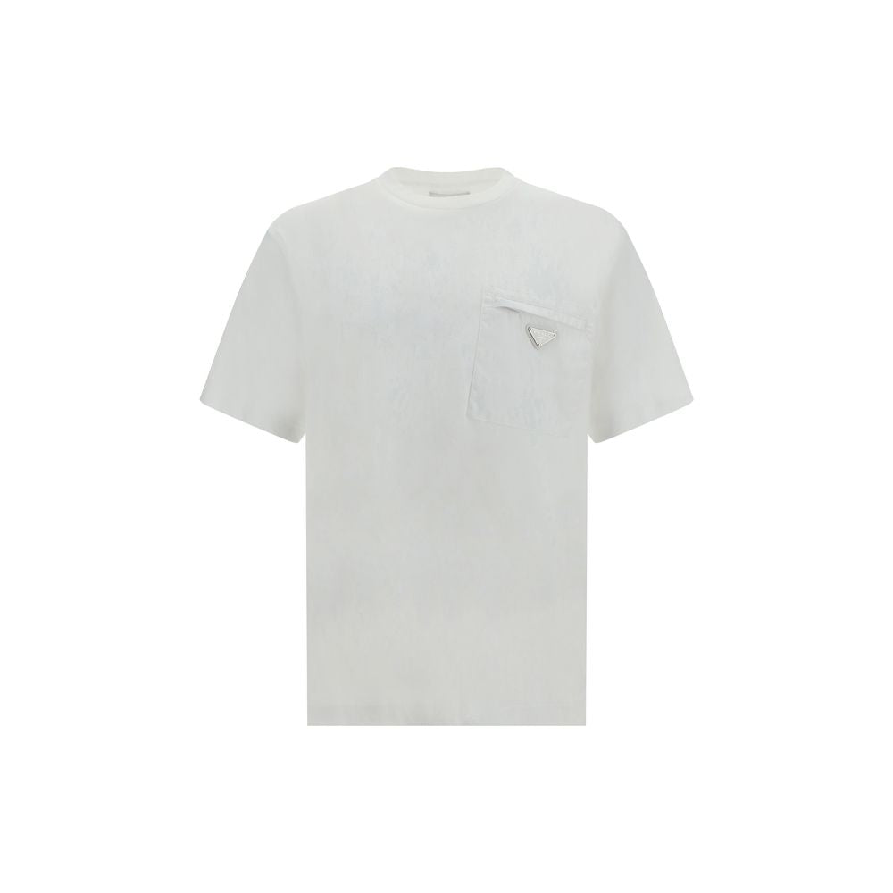 Prada Weißes Baumwoll-T-Shirt-1