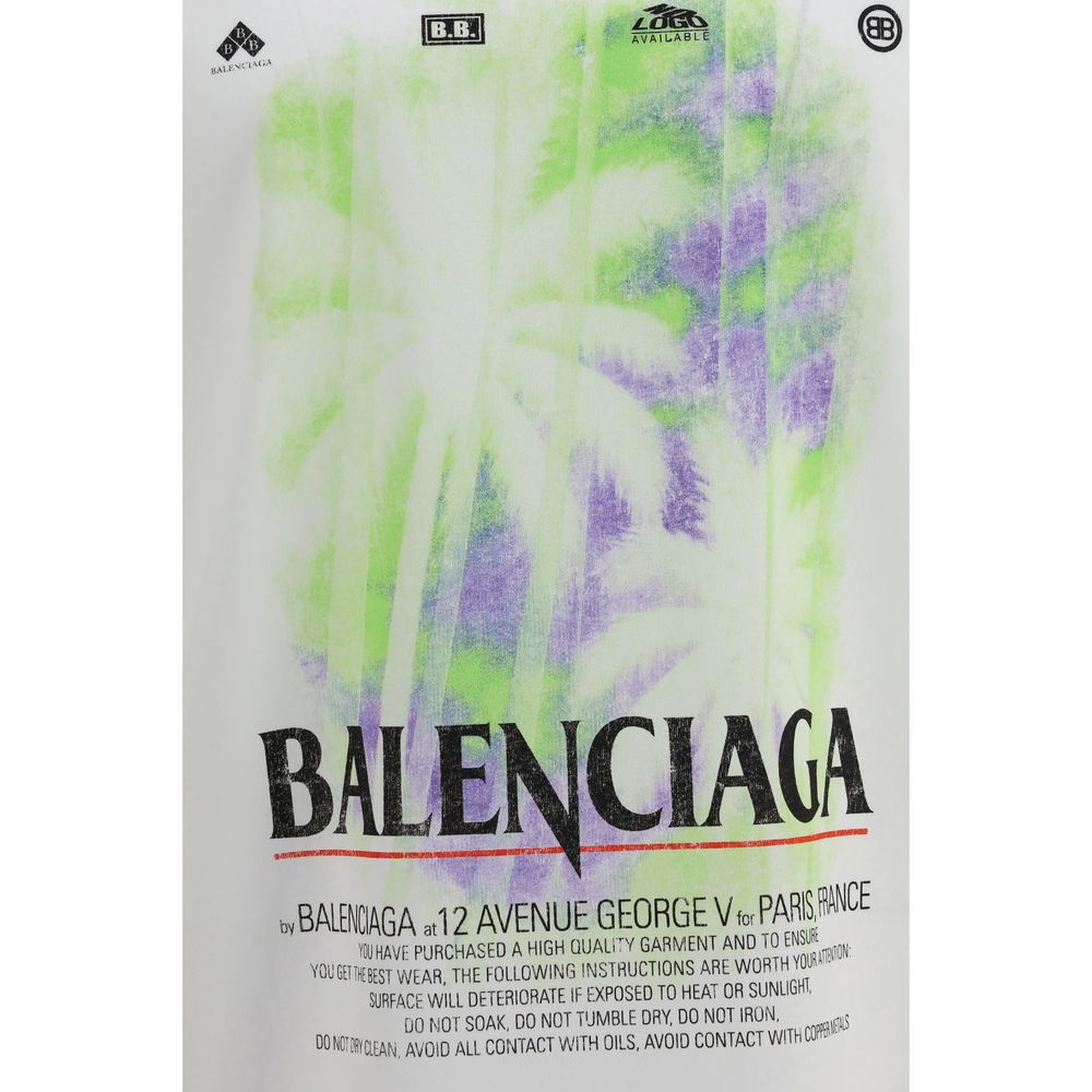 Balenciaga Weißes Baumwoll-T-Shirt-3