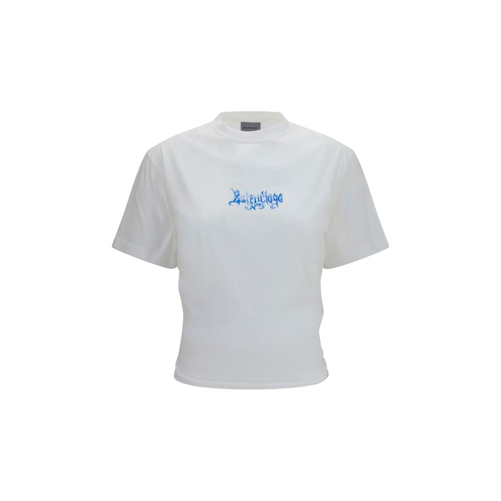 Balenciaga Weißes Baumwoll-T-Shirt-1