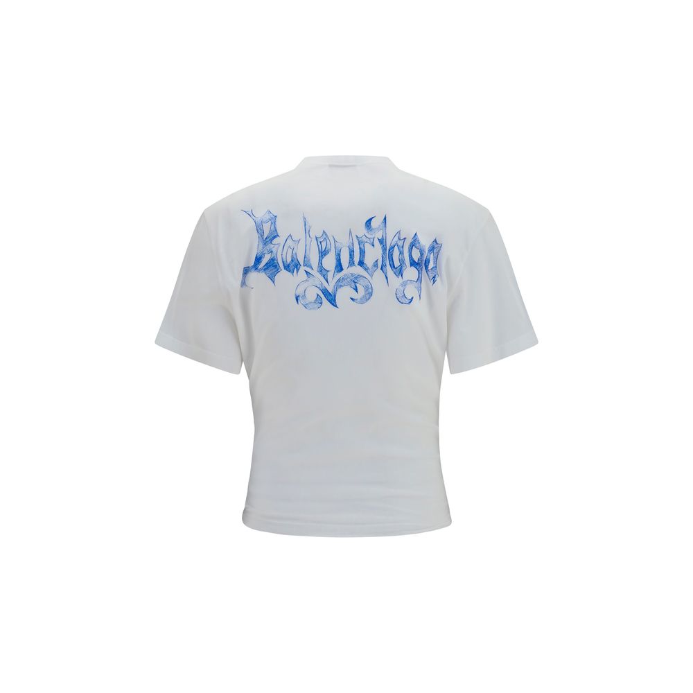 Balenciaga Weißes Baumwoll-T-Shirt-2