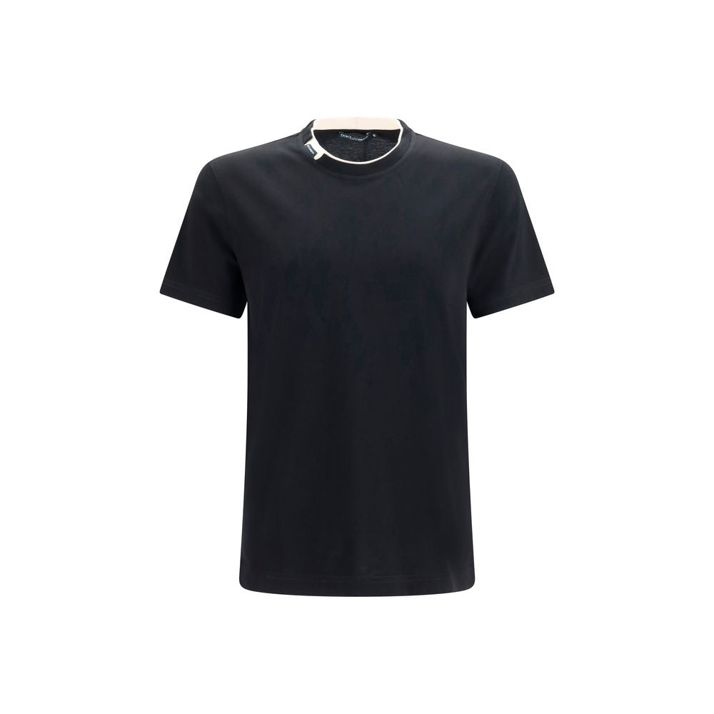 Dolce & Gabbana Schwarzes Baumwoll-T-Shirt-1