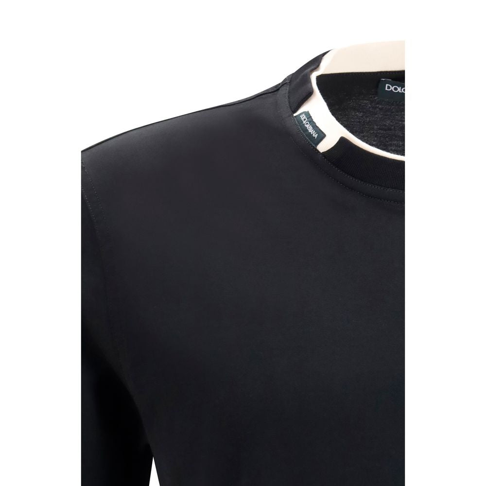 Dolce & Gabbana Schwarzes Baumwoll-T-Shirt-3