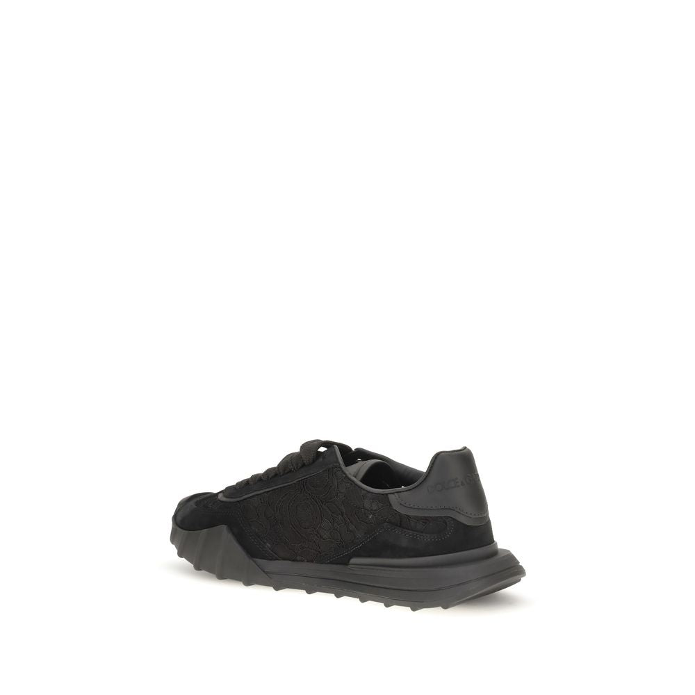 Dolce & Gabbana Schwarze Bos Taurus Kalbsleder Chunky Sneaker-3