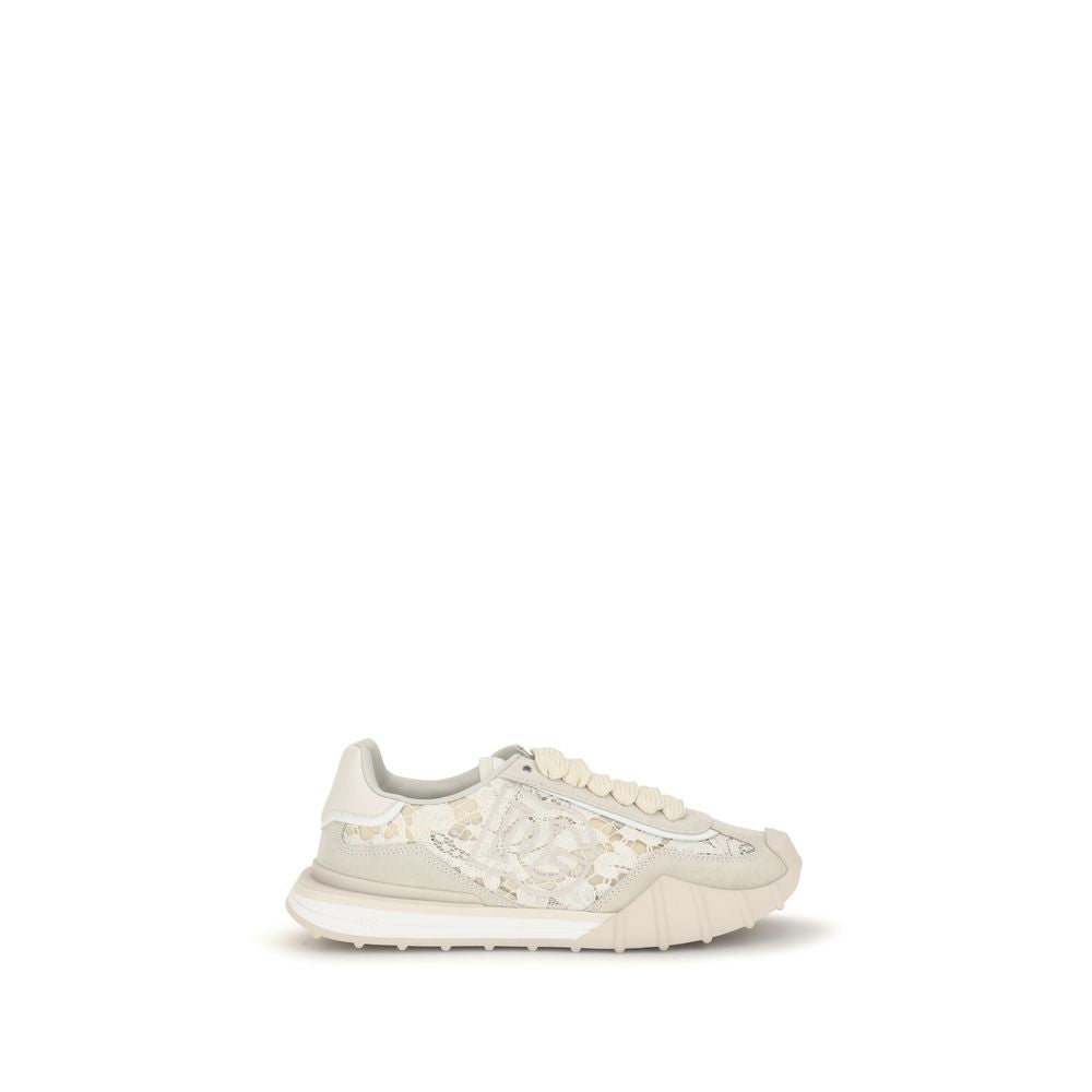 Dolce & Gabbana Beige Calf Leather Bos Taurus Sneakers-1