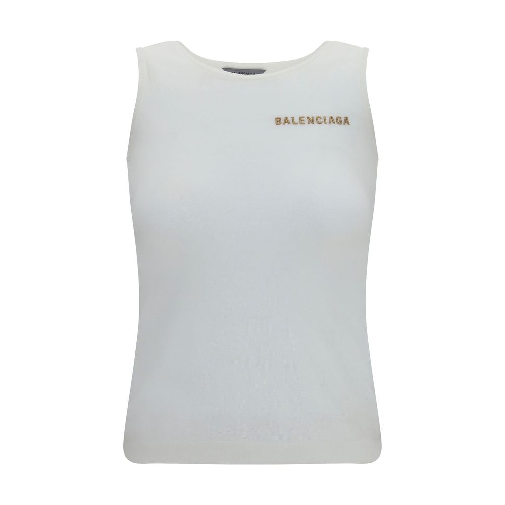 Balenciaga Weiße Baumwoll-Tanktops-1