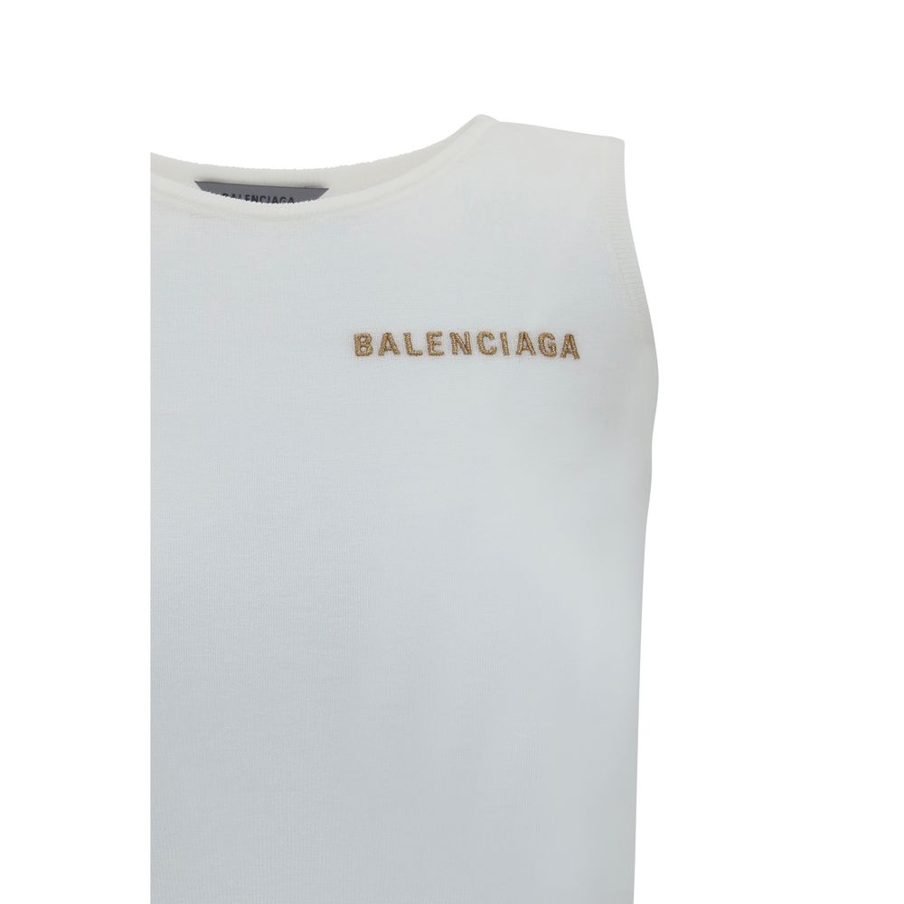 Balenciaga Weiße Baumwoll-Tanktops-3