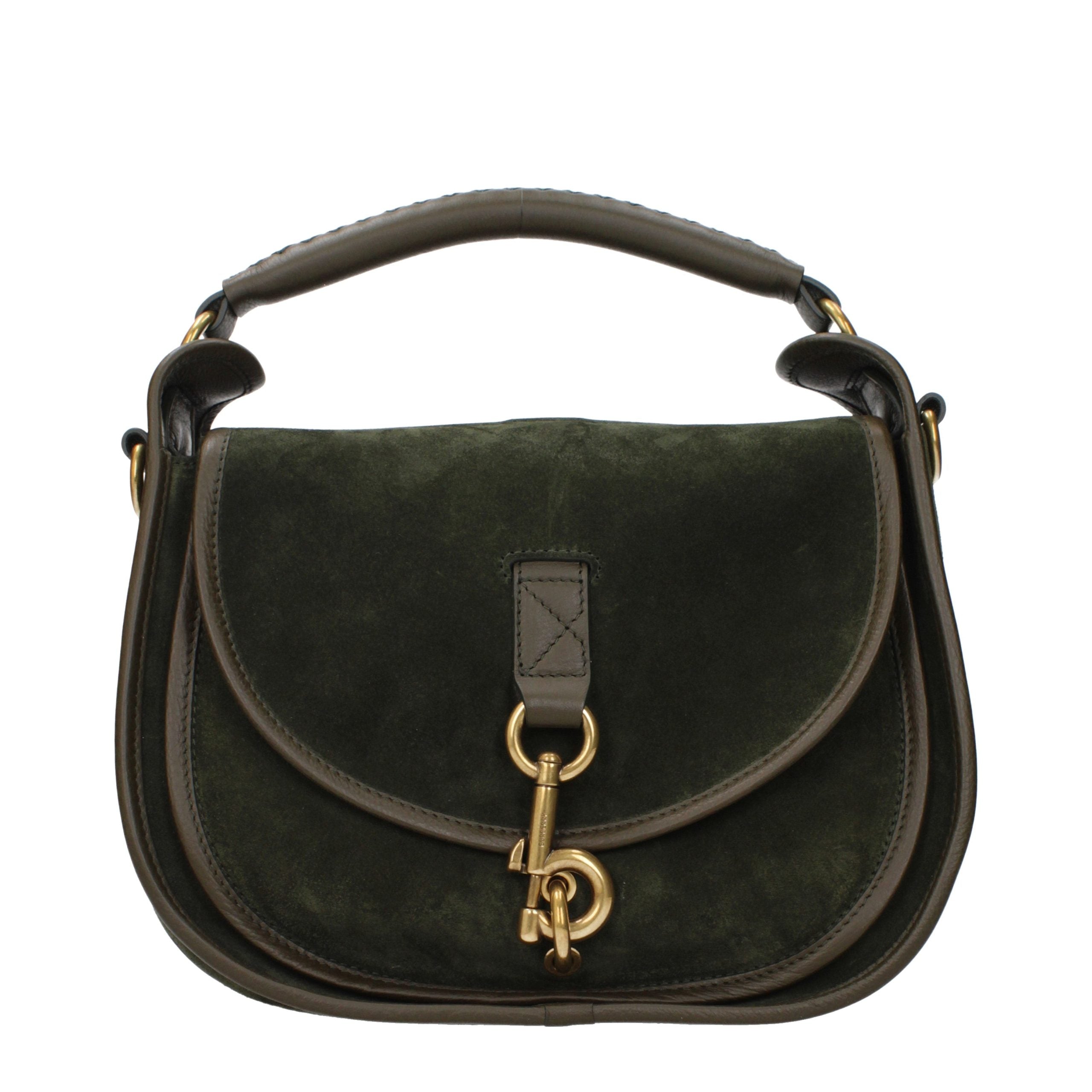 Burberry Grüne Lederhandtasche-1