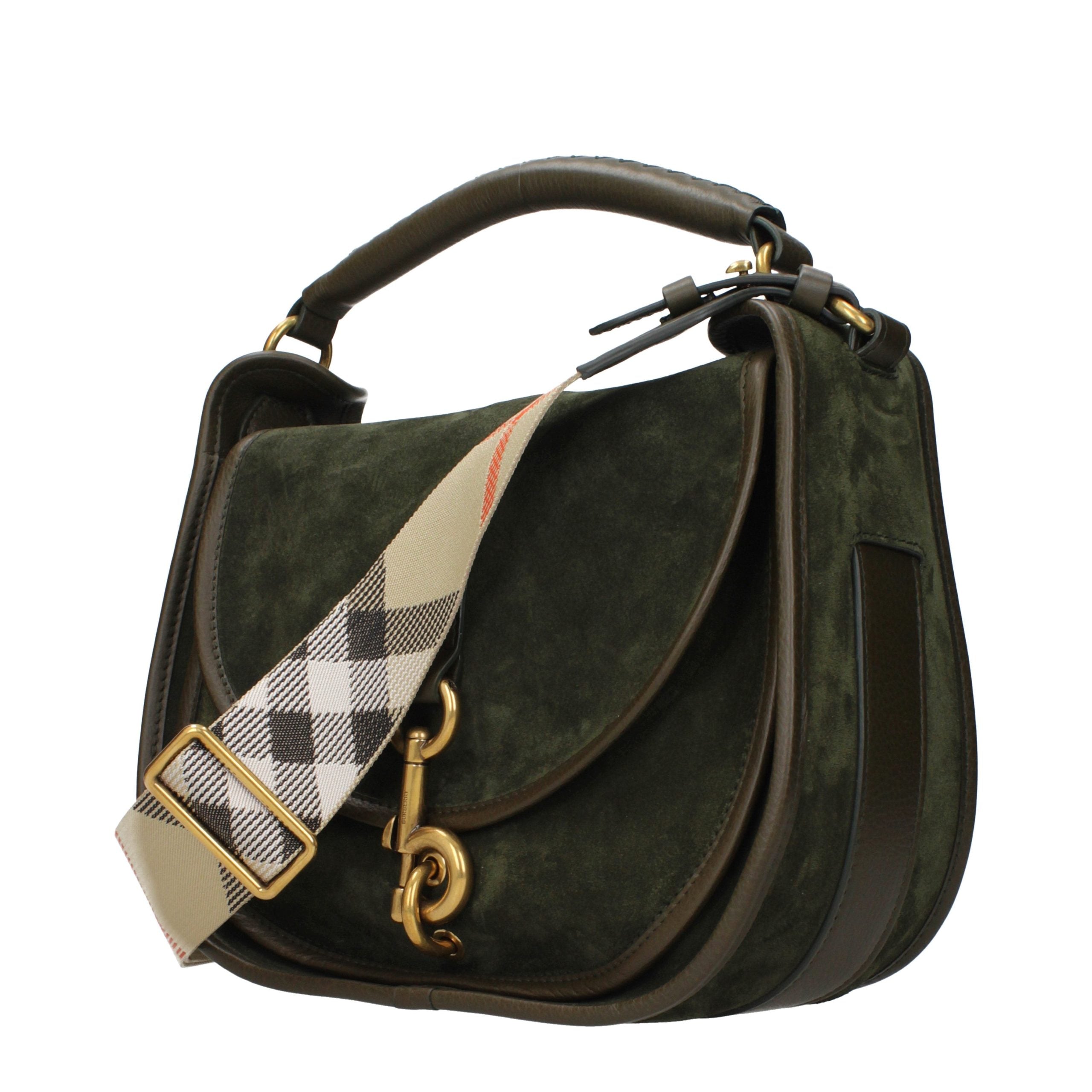 Burberry Grüne Lederhandtasche-2