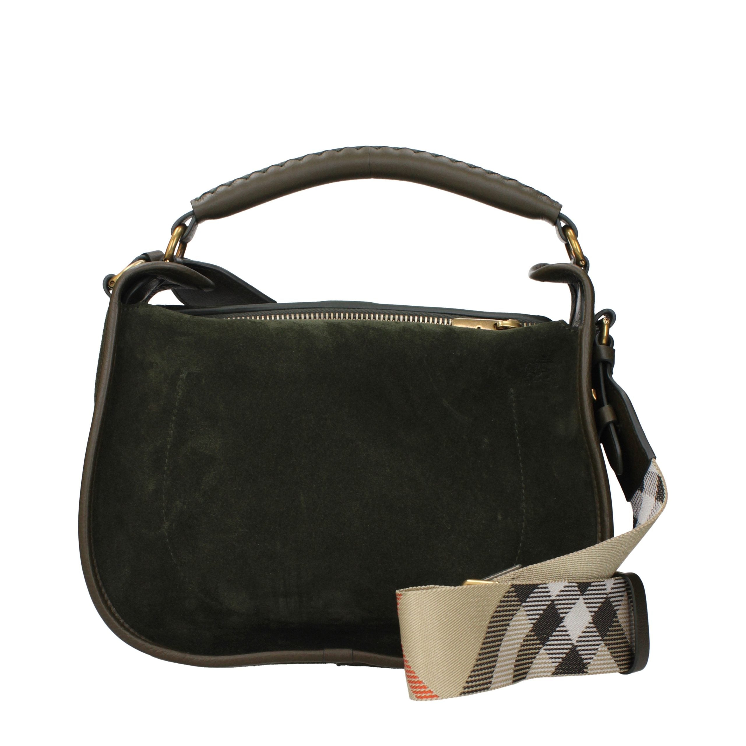 Burberry Grüne Lederhandtasche-3