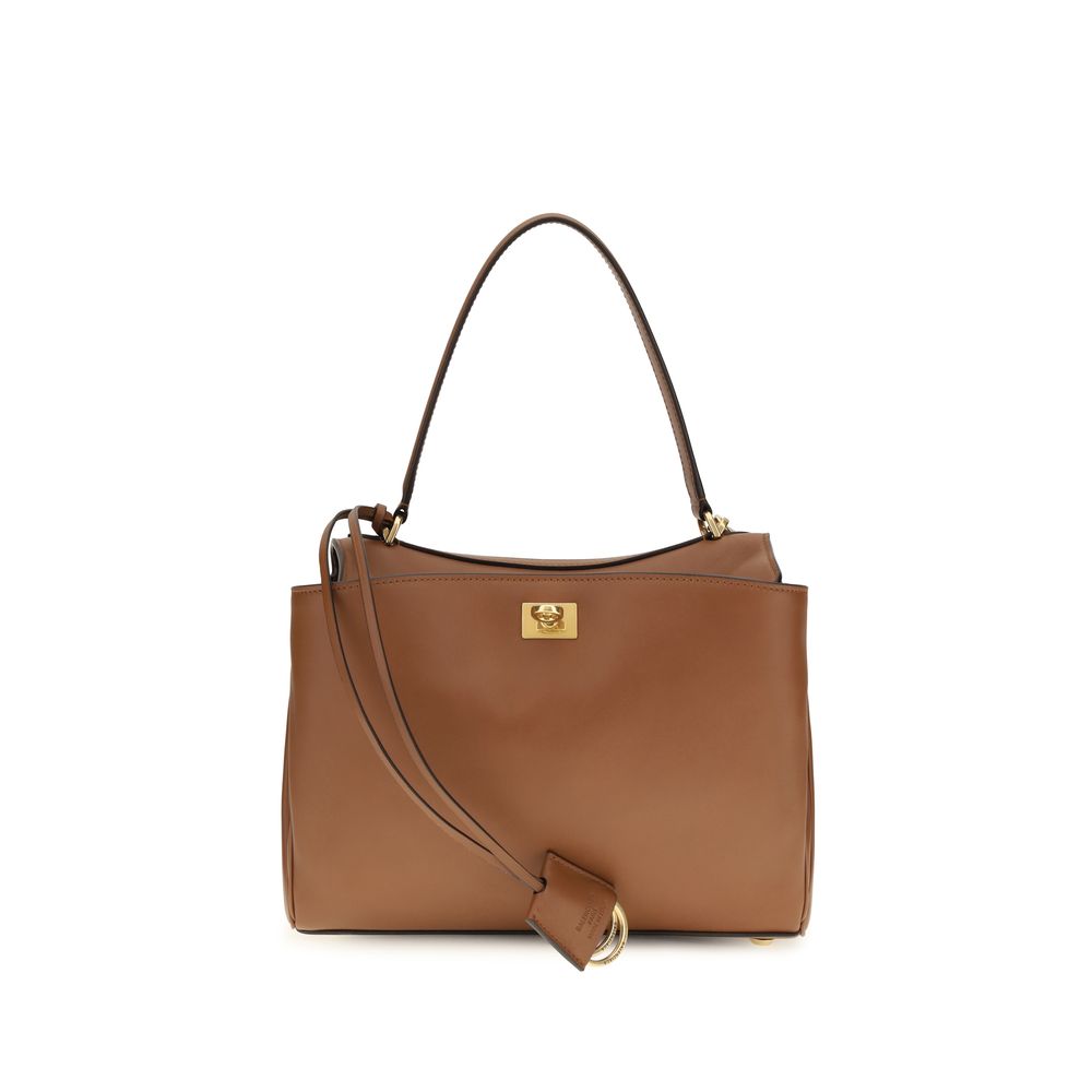 Balenciaga Braune Kalbsleder Bos Taurus Schultertasche-1