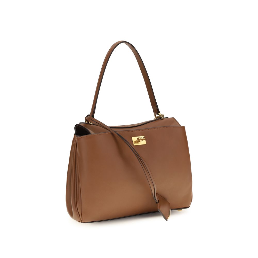 Balenciaga Braune Kalbsleder Bos Taurus Schultertasche-2