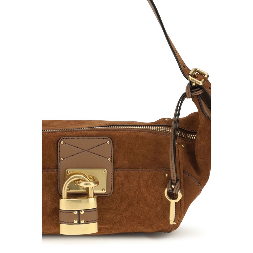 Chloé Braune Kalbsleder Bos Taurus Schultertasche-4