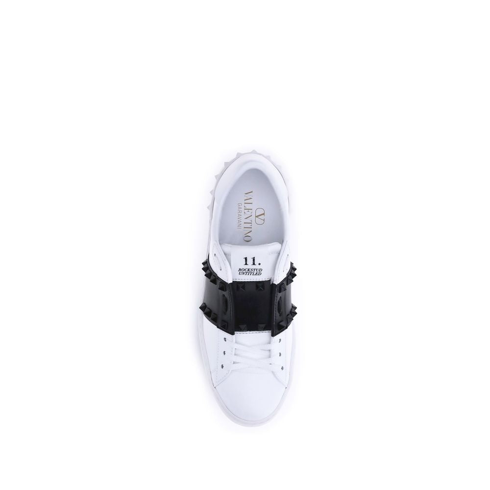 Valentino Garavani Weiße Low-Top-Sneaker aus Kalbsleder Bos Taurus-4