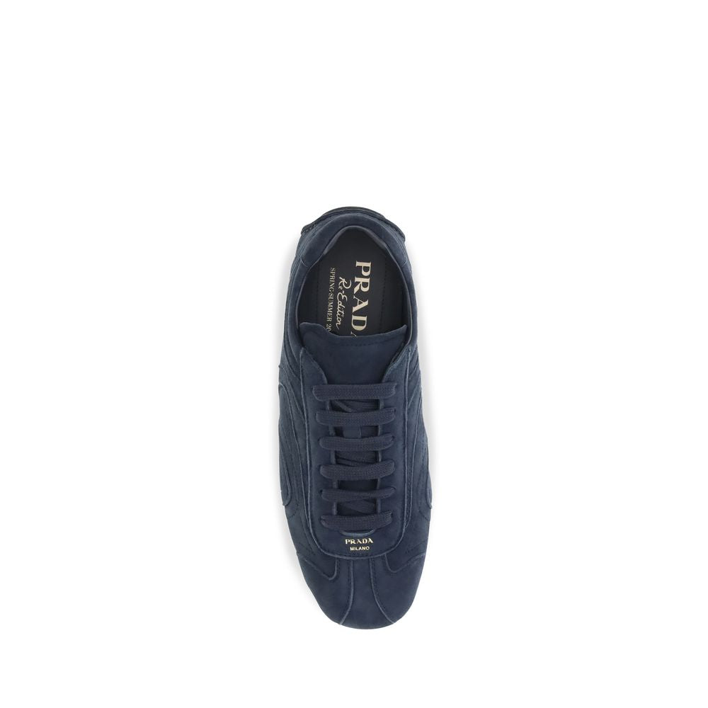 Prada Blaue Kalbsleder Bos Taurus Sportschuhe-4