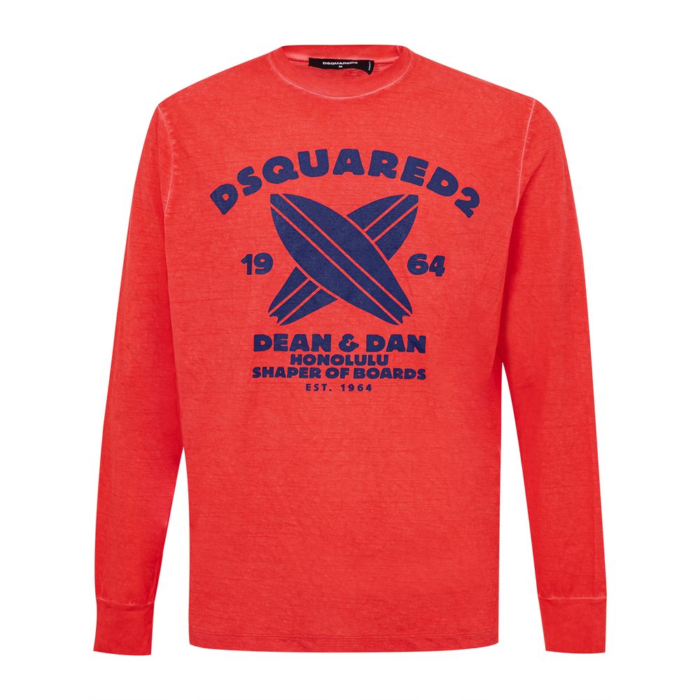 Dsquared² Rotes Baumwoll-T-Shirt-1