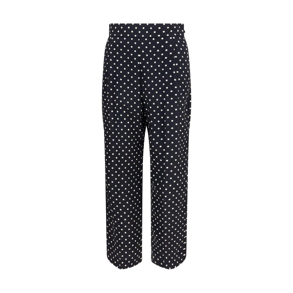 Valentino Schwarze Seiden-Cropped-Hose-1