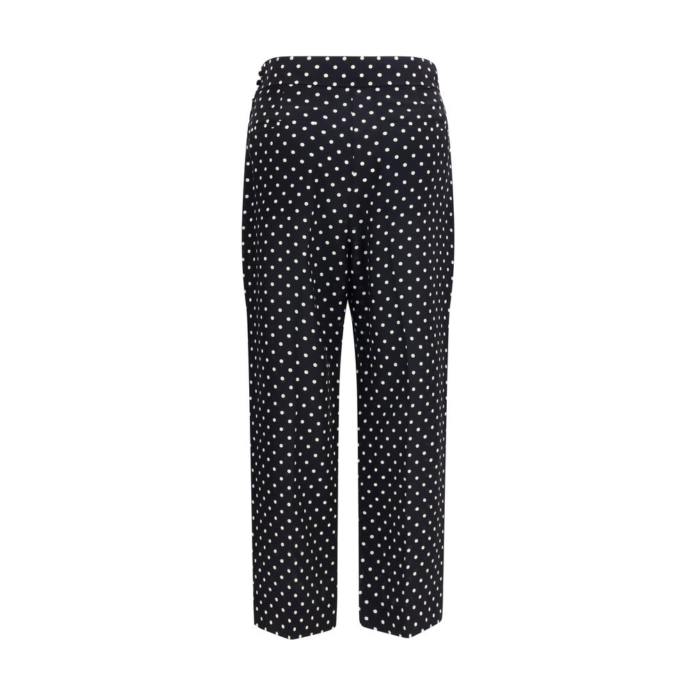Valentino Schwarze Seiden-Cropped-Hose-2