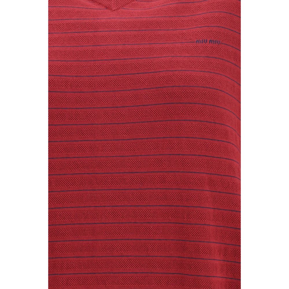 Miu Miu Sweatshirt aus Baumwolle in Bordeaux-3