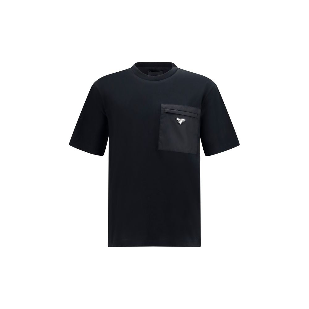 Prada Schwarzes Baumwoll-T-Shirt
