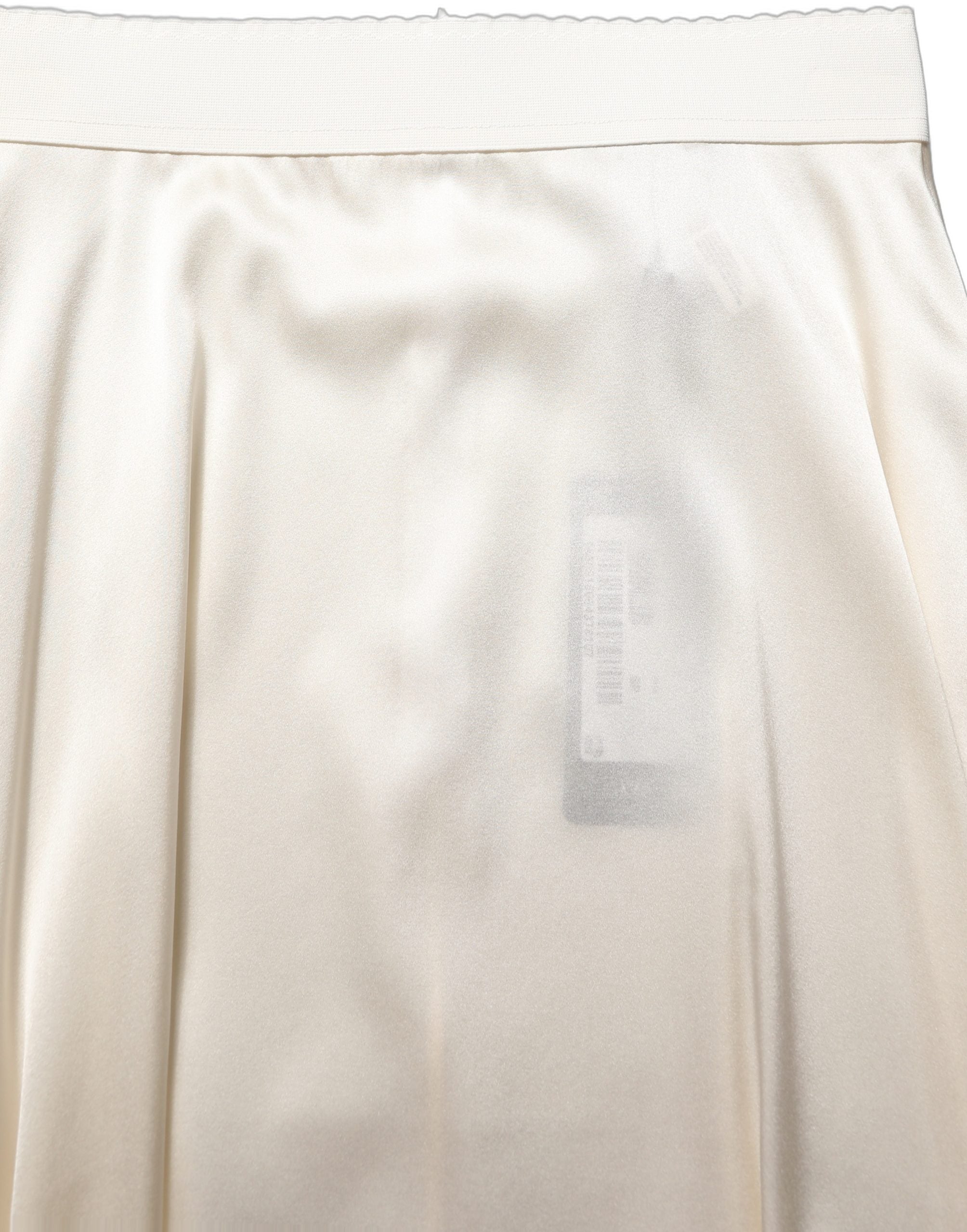 Dolce & Gabbana Rock aus Satin mit Spitzenbesatz in Off-White