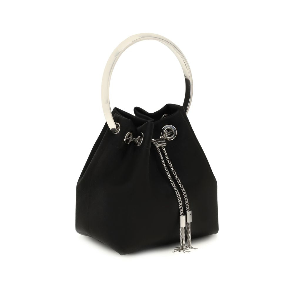 Jimmy Choo Schwarze Baumwoll-Umhängetasche-2
