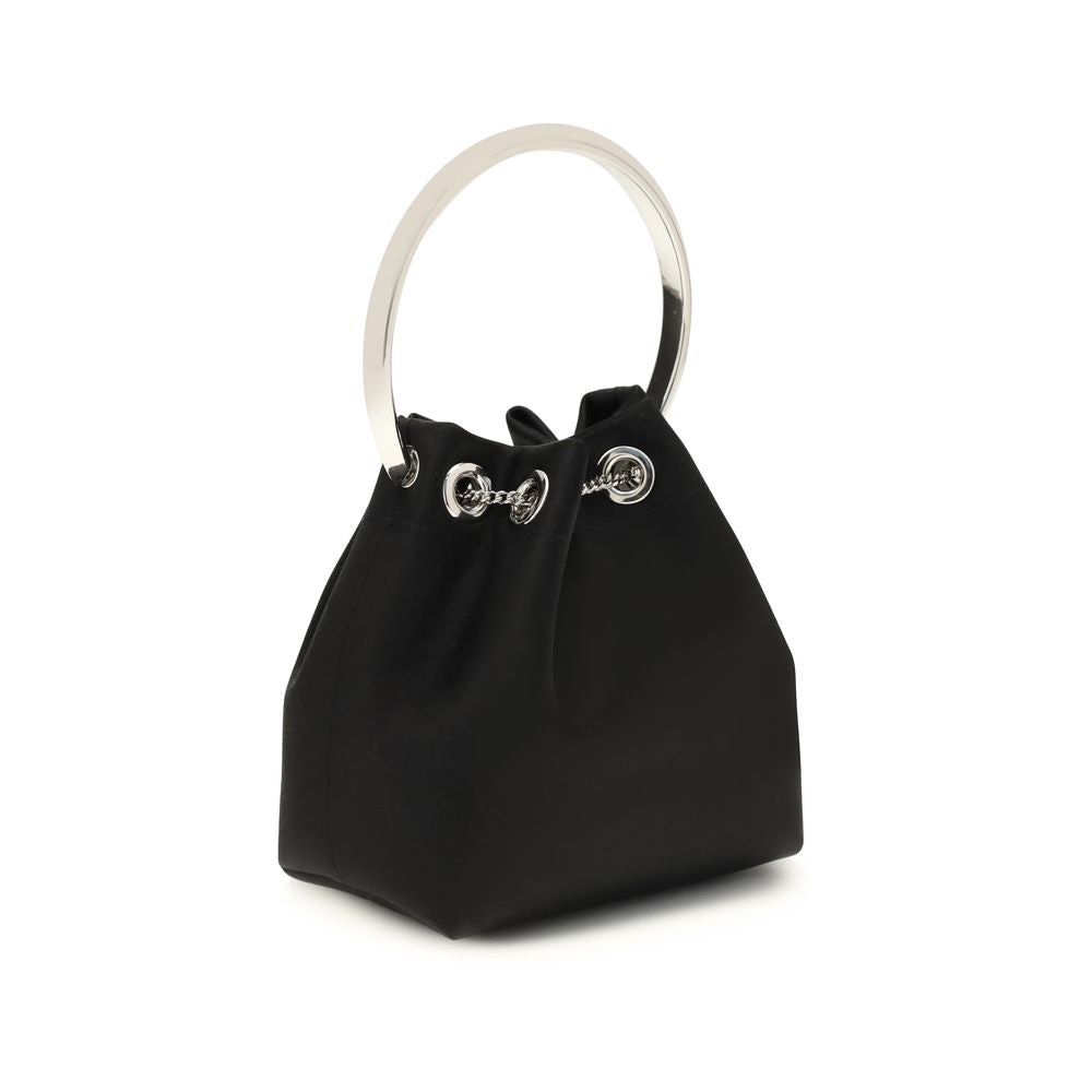 Jimmy Choo Schwarze Baumwoll-Umhängetasche-3