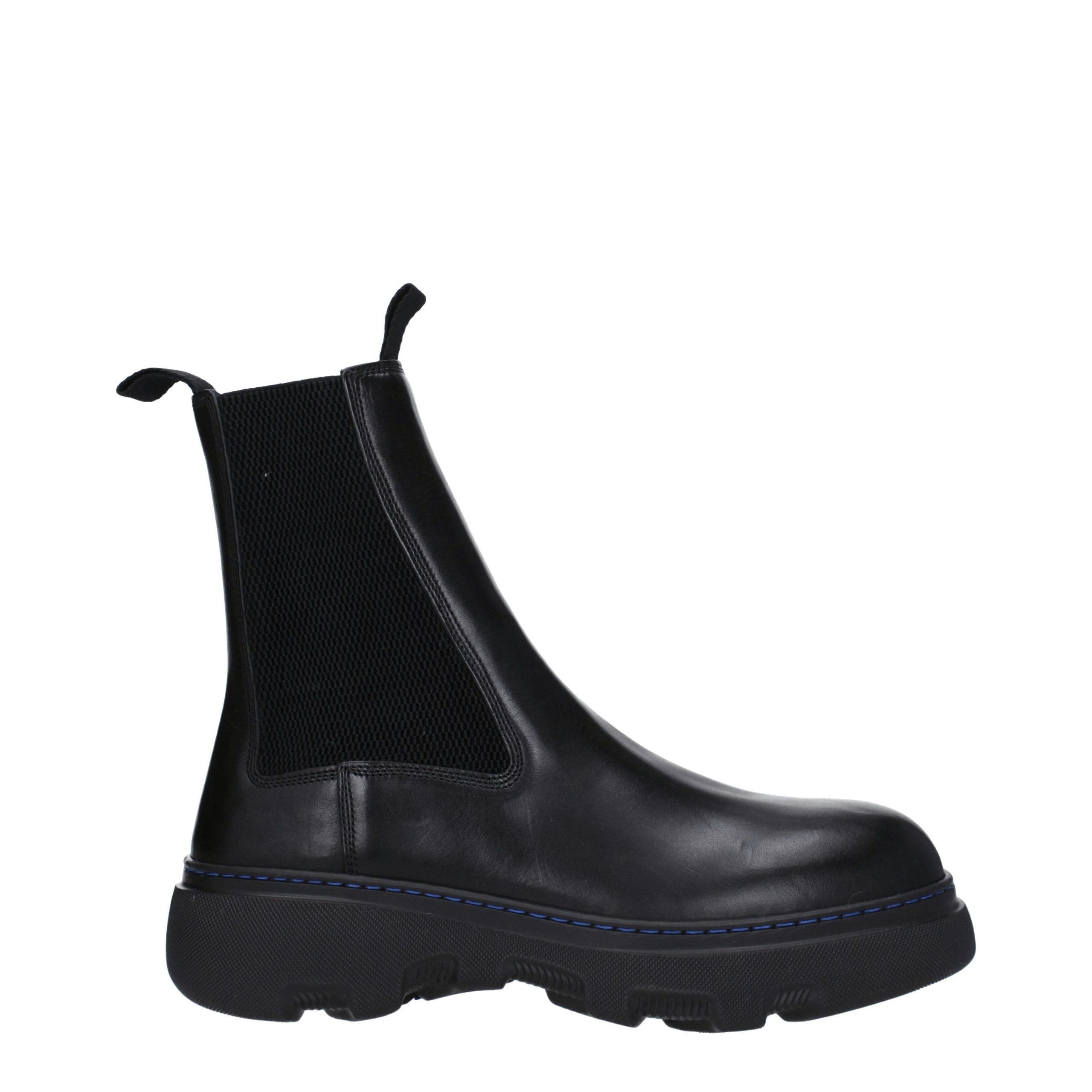Burberry Schwarze Leder-Stiefeletten-1