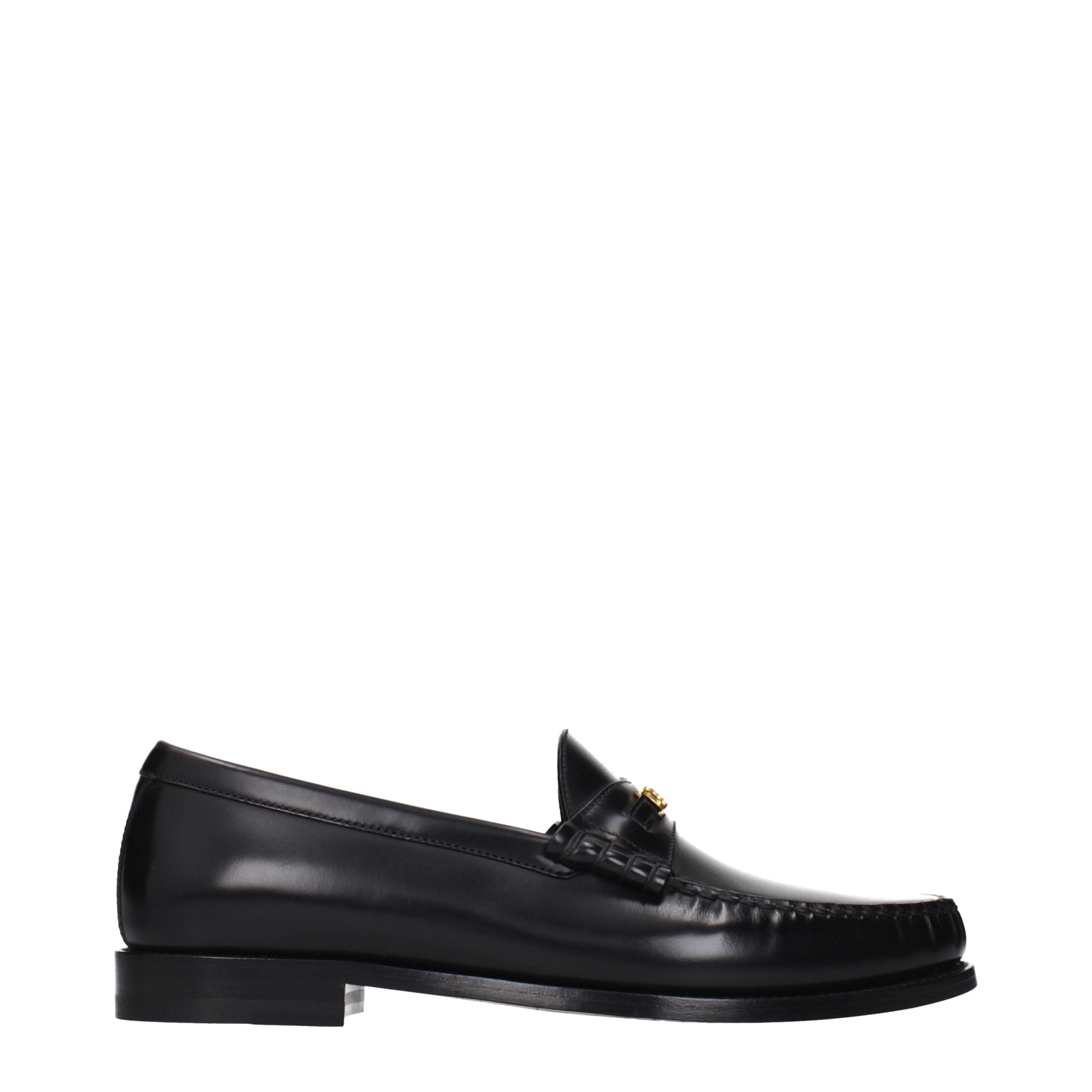 Celine Schwarze Leder Loafer zum Hineinschlüpfen-1