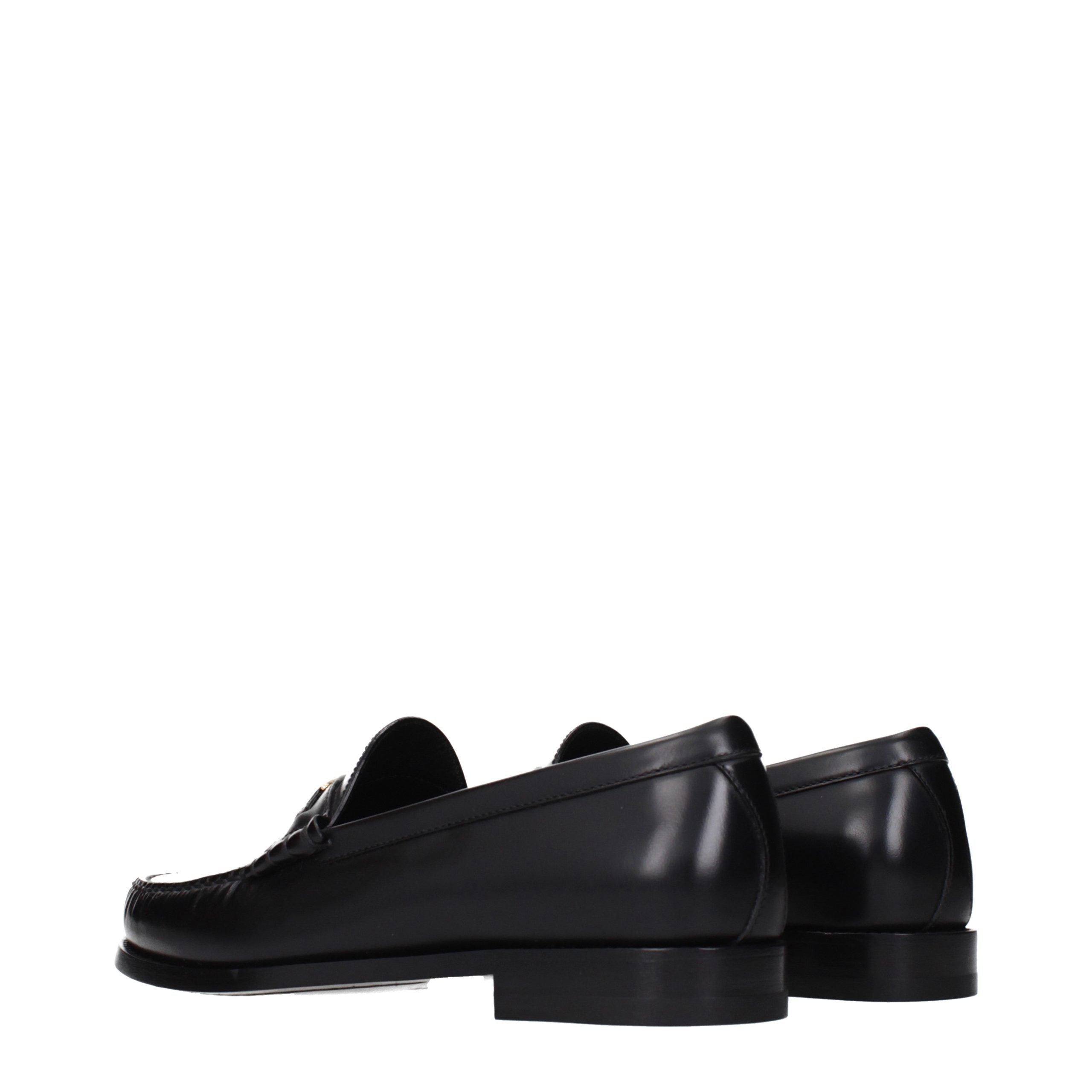 Celine Schwarze Leder Loafer zum Hineinschlüpfen-4