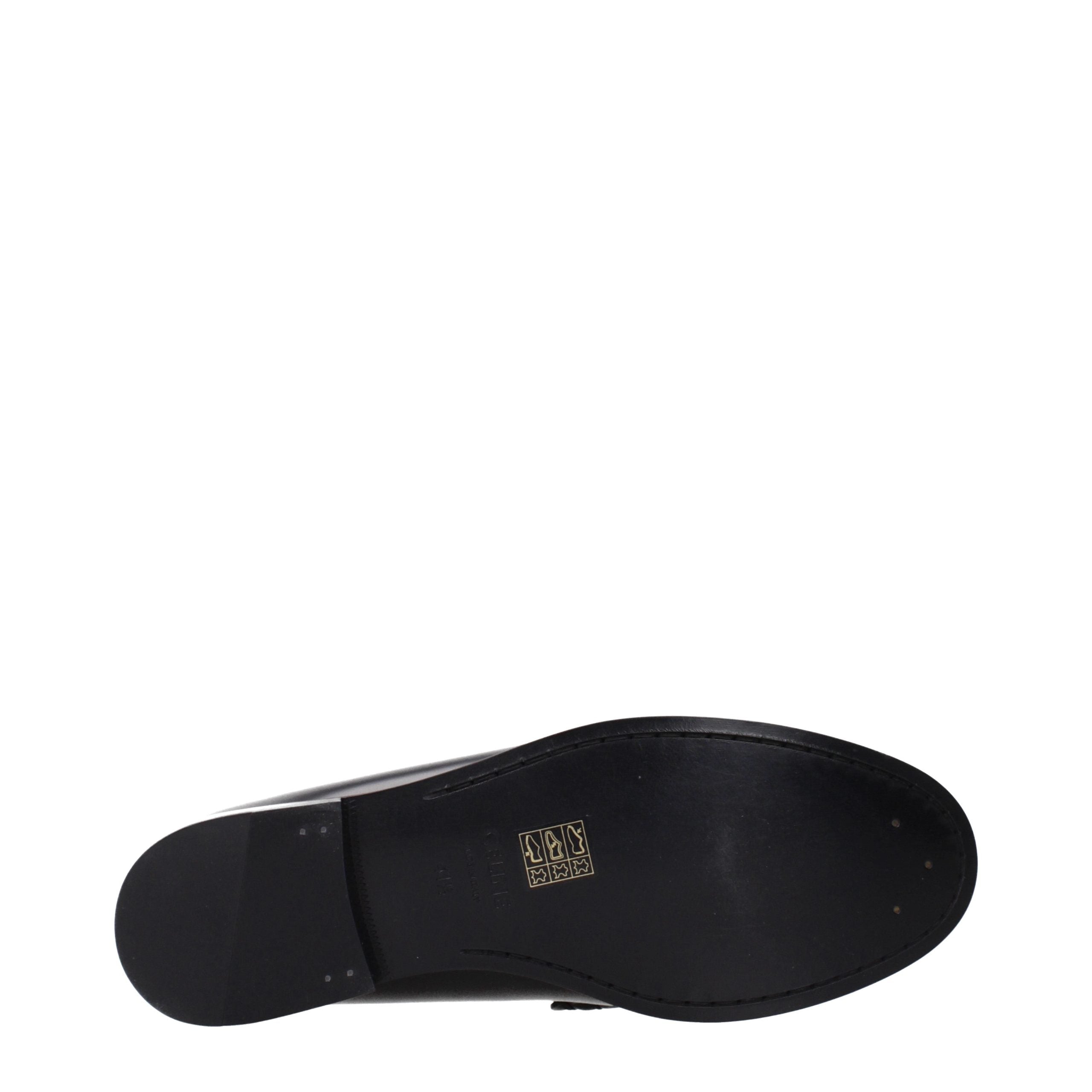 Celine Schwarze Leder Loafer zum Hineinschlüpfen-5