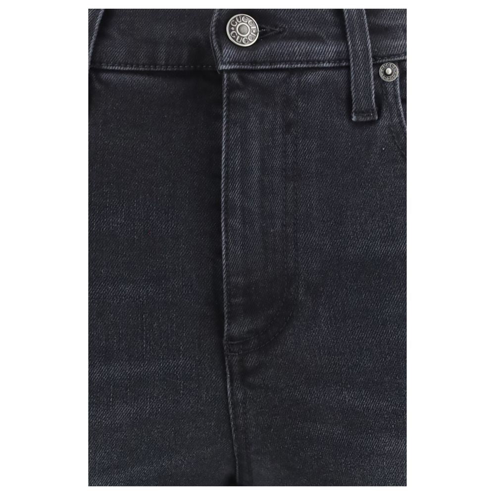 Gucci Schwarze Skinny Jeans aus Baumwolle-3