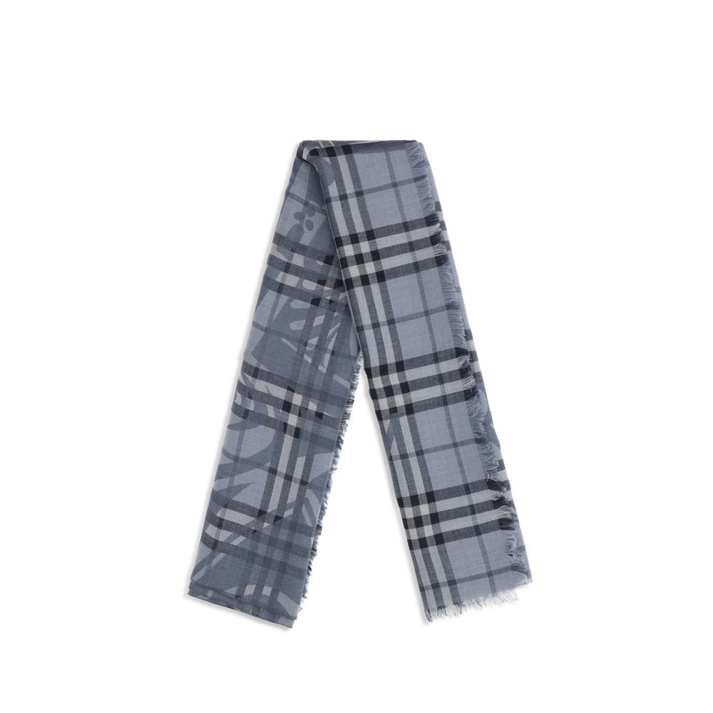 Burberry Blauer Wollschal Aries Foulard-2