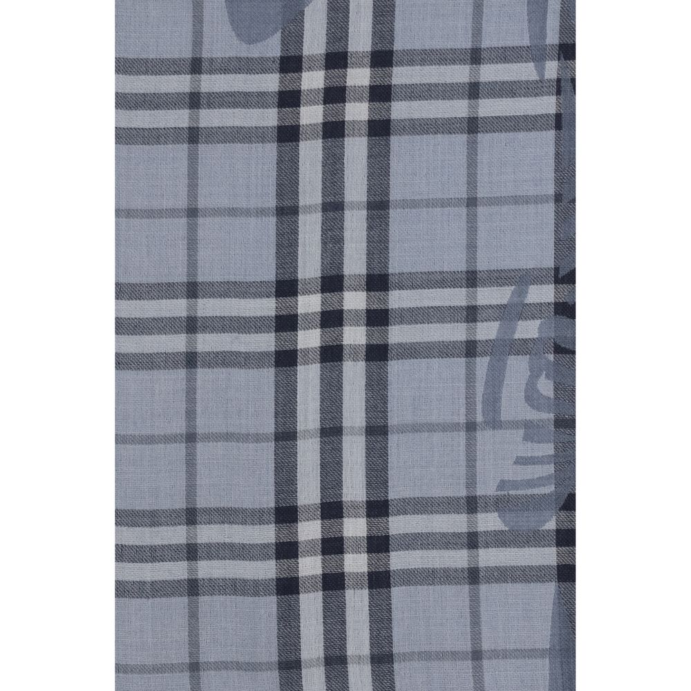 Burberry Blauer Wollschal Aries Foulard-3