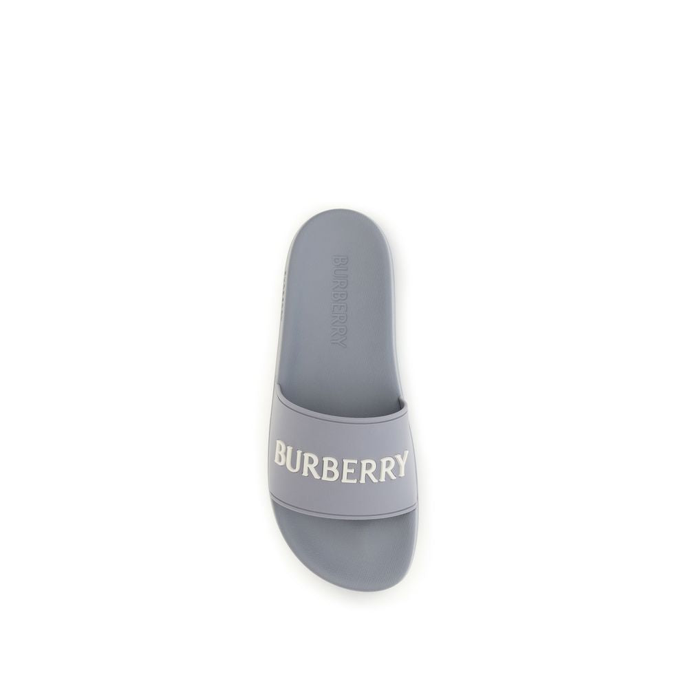 Burberry Graue Gummipantoletten-4