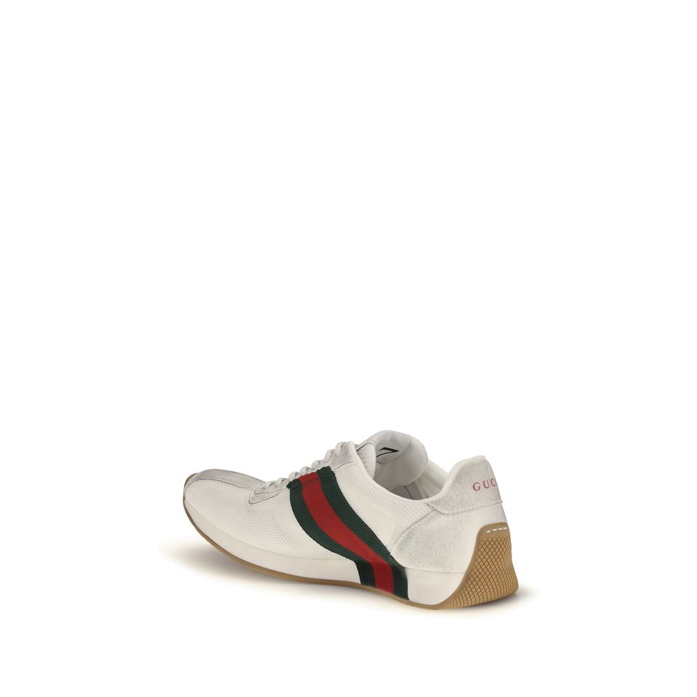 Gucci Weiße Sneaker aus Polyester im Athletic-Stil-3