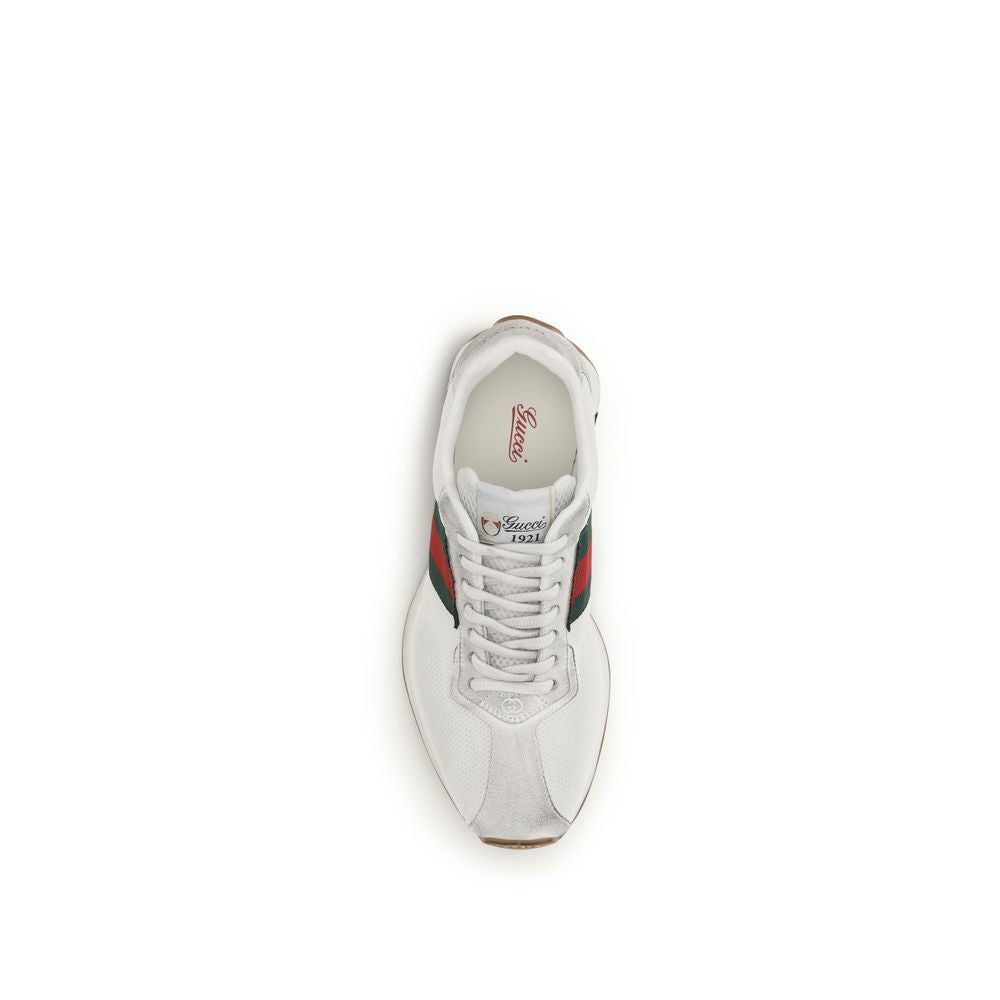 Gucci Weiße Sneaker aus Polyester im Athletic-Stil-4