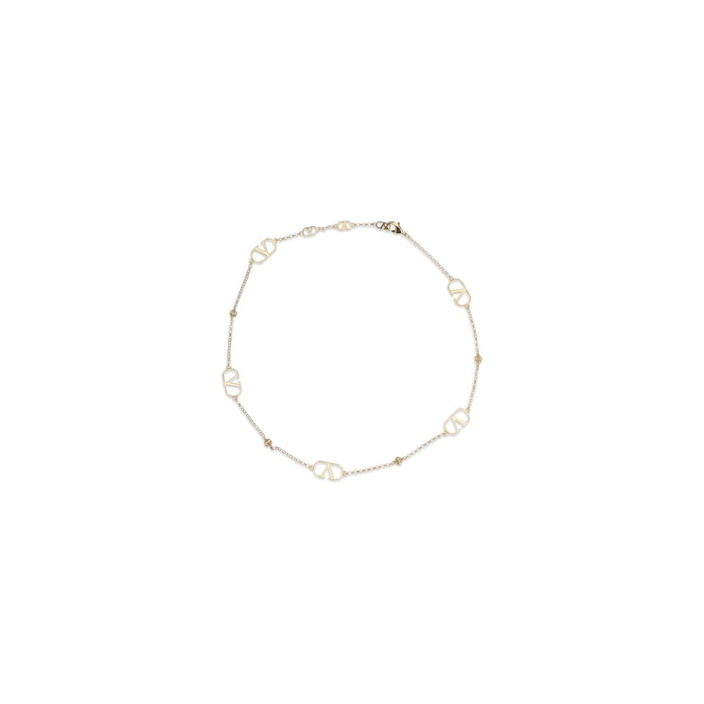 Valentino Garavani Goldfarbene Halskette aus Metall-2