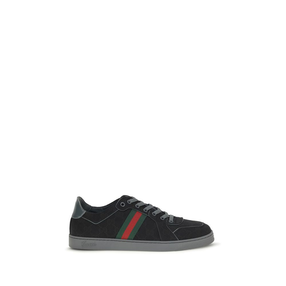 Gucci Black Fabric Sneakers-1