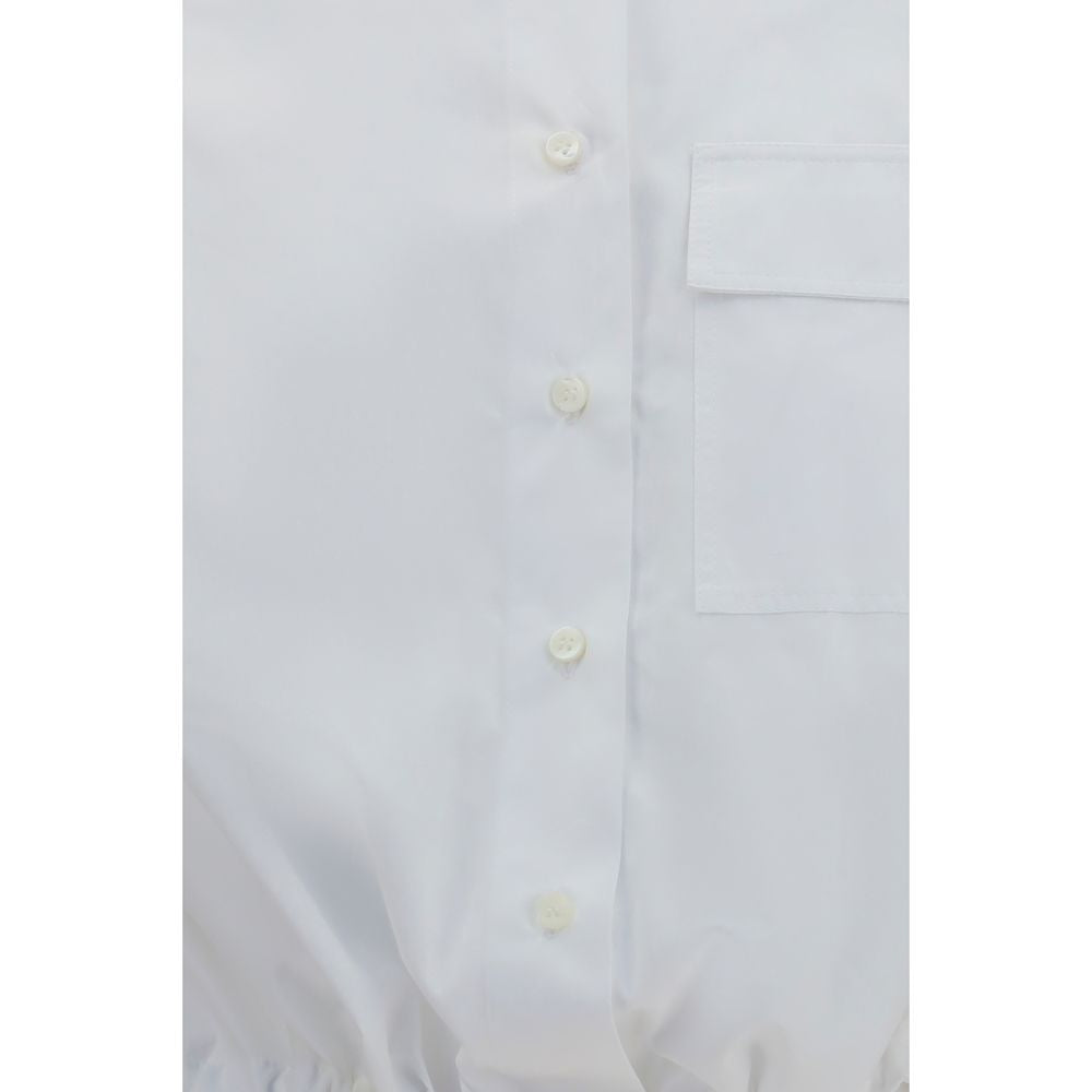 Brunello Cucinelli Weißes Baumwollkleidhemd-3