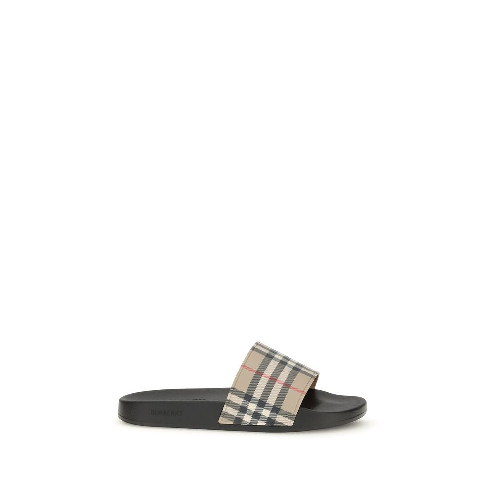 Burberry Schwarze Gummipantoletten-1