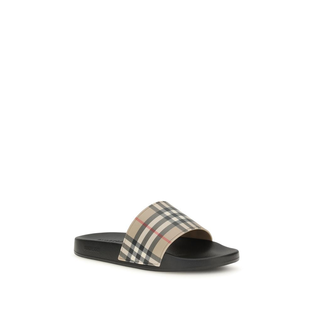 Burberry Schwarze Gummipantoletten-2