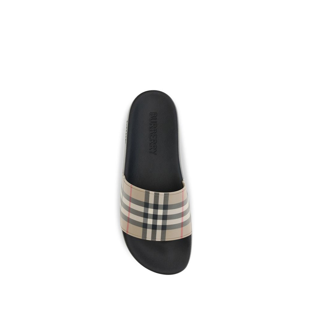 Burberry Schwarze Gummipantoletten-4