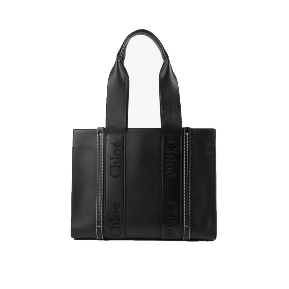 Chloé Schwarze Leder-Tote-Bag-1