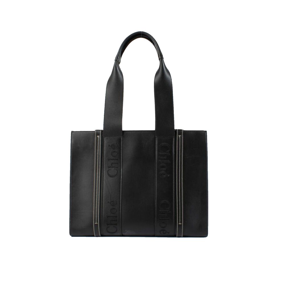 Chloé Schwarze Leder-Tote-Bag-3