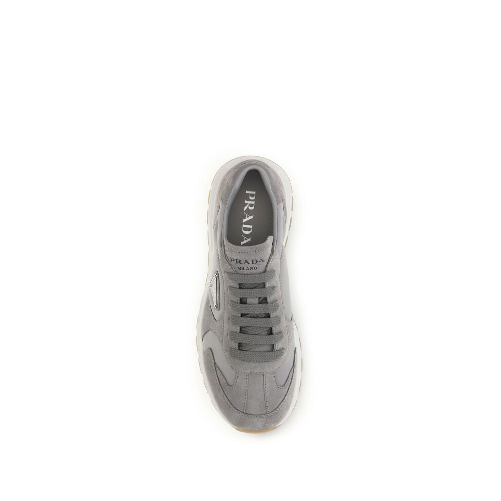 Prada Grey Recycled Polyamide Sneakers-4
