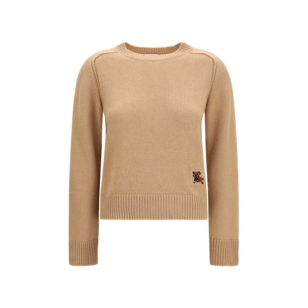 Burberry Beiger Kaschmirpullover-1