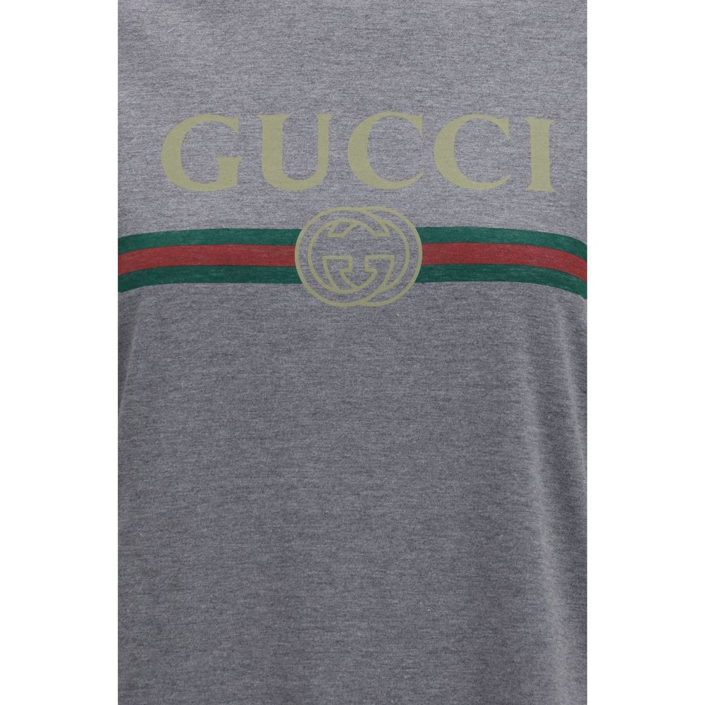 Gucci Graues Baumwoll-T-Shirt-3