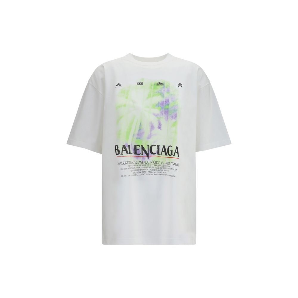 Balenciaga Weißes Baumwoll-T-Shirt-1